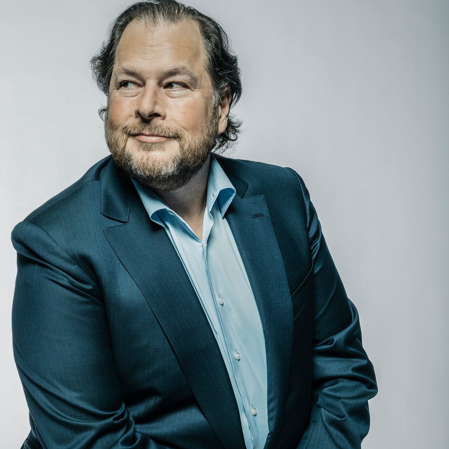 Marc Benioff in a suit